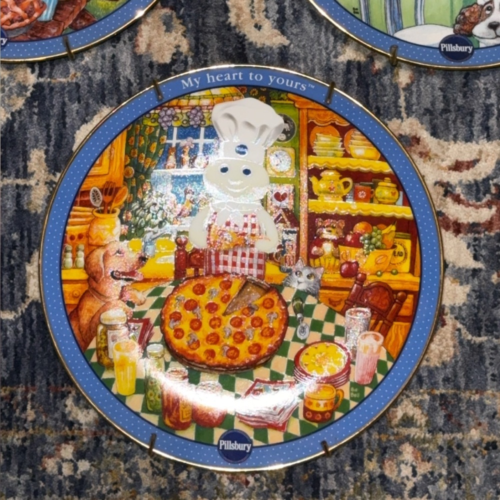 VTG Pillsbury Doughboy Co 2001/2002 Baking Buddies 8” Danbury Mint Plates SET - Picture 3 of 12